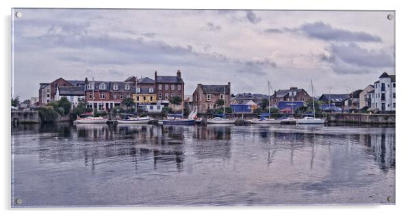 Serene and picturesque marina at Ayr Acrylic by Allan Durward Photography