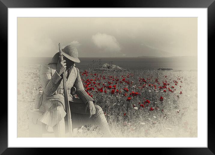 Tommy 1101, Remembrance Sunday  Framed Mounted Print by kathy white