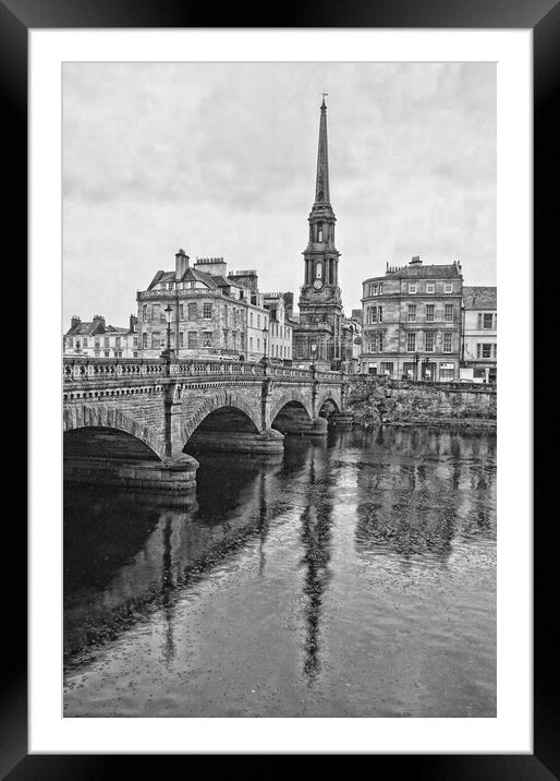 River Ayr crossing to Ayr town centre (abstract) Framed Mounted Print by Allan Durward Photography