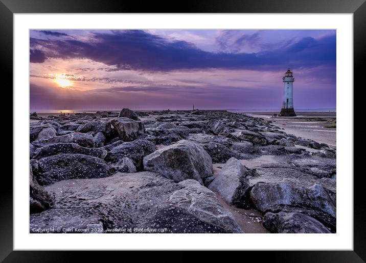 Perch Rock Lighthouse Framed Mounted Print by Colin Keown