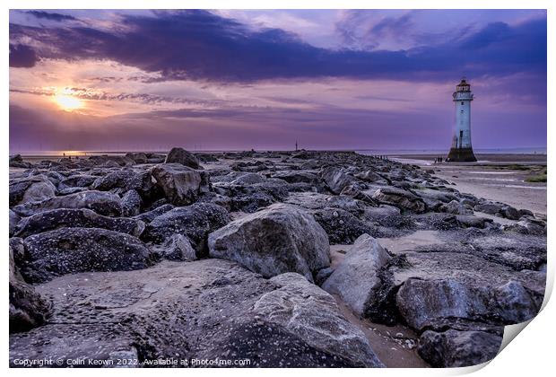 Perch Rock Lighthouse Print by Colin Keown