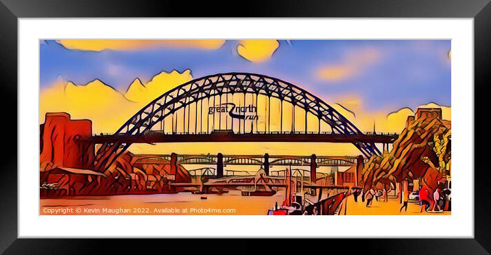 Majestic Tyne Bridge Framed Mounted Print by Kevin Maughan