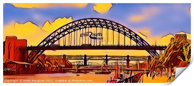 Majestic Tyne Bridge Print by Kevin Maughan