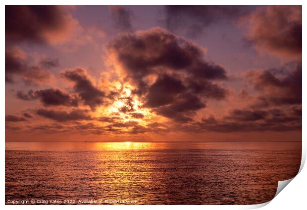 Norfolk Sunrise Scratby Beach Print by Craig Yates