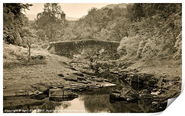 Elan Valley Bridge Print by Ian Collins