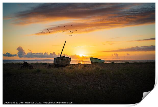 Two Boats Print by Colin Menniss