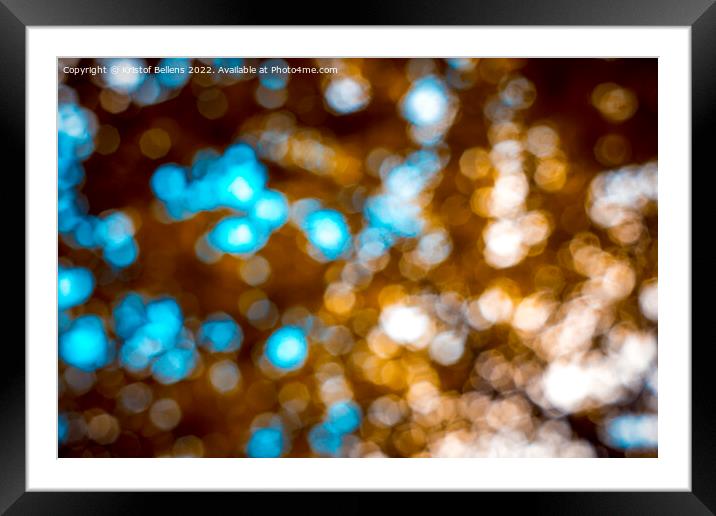 Intentional out of focus circular blur with bokeh balls. Framed Mounted Print by Kristof Bellens