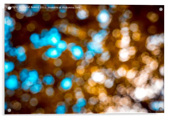 Intentional out of focus circular blur with bokeh balls. Acrylic by Kristof Bellens