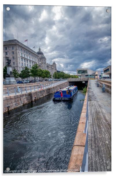 Liverpool Canal Link Acrylic by Travel and Pixels 