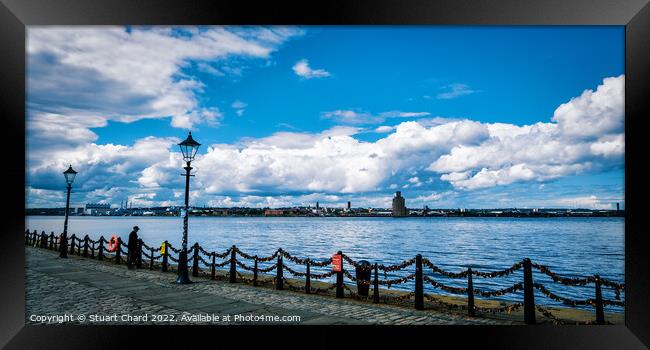 Liverpool waterfront and River Mersey Framed Print by Travel and Pixels 