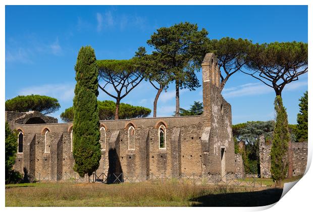 St Nicholas Church at Via Appia Antica in Rome Print by Artur Bogacki