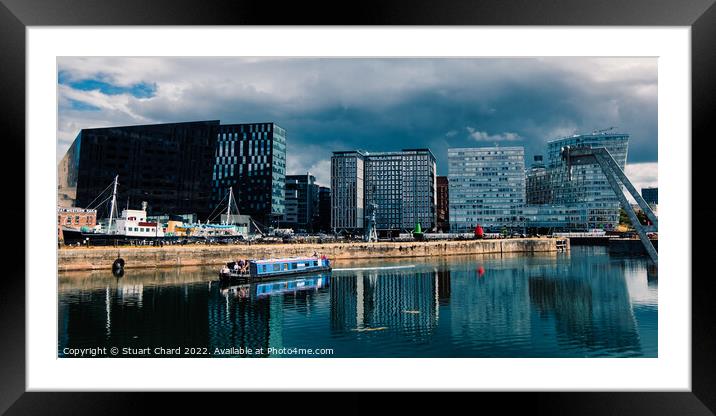 Royal Albert Dock and waterfront in Liverpool  Framed Mounted Print by Stuart Chard