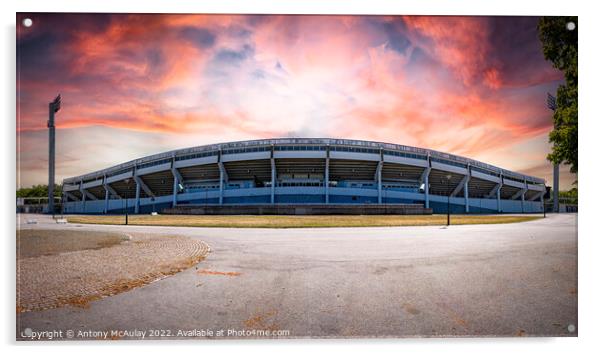 Malmo FF Old Stadium Acrylic by Antony McAulay