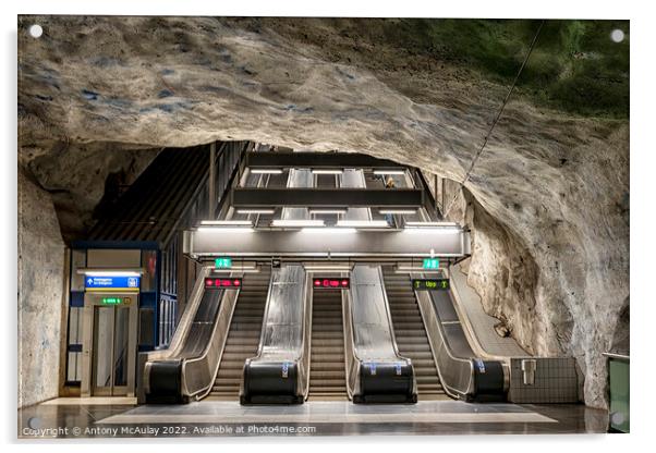 Stockholm Tunnelbana Fridhemsplan Station Acrylic by Antony McAulay