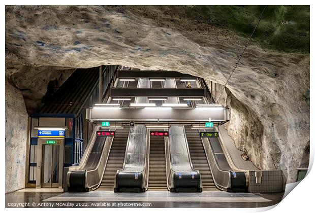 Stockholm Tunnelbana Fridhemsplan Station Print by Antony McAulay