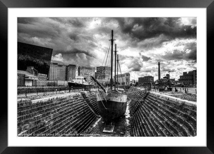 Ship in Dry Dock Liverpool Framed Mounted Print by Travel and Pixels 