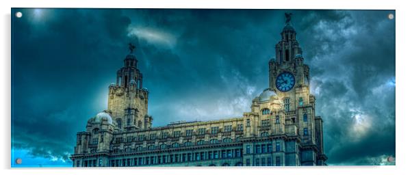 Liver Building Liverpool Acrylic by Travel and Pixels 