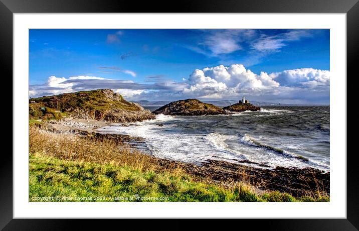 Serenity of Bracelet Bay Framed Mounted Print by Peter Thomas