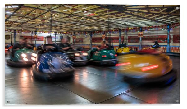 Thrilling Dodgem Car Chaos Acrylic by Wendy Williams CPAGB