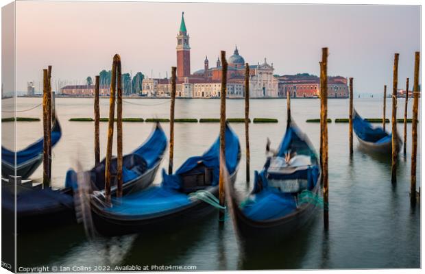 Early Morning Gondolas Canvas Print by Ian Collins