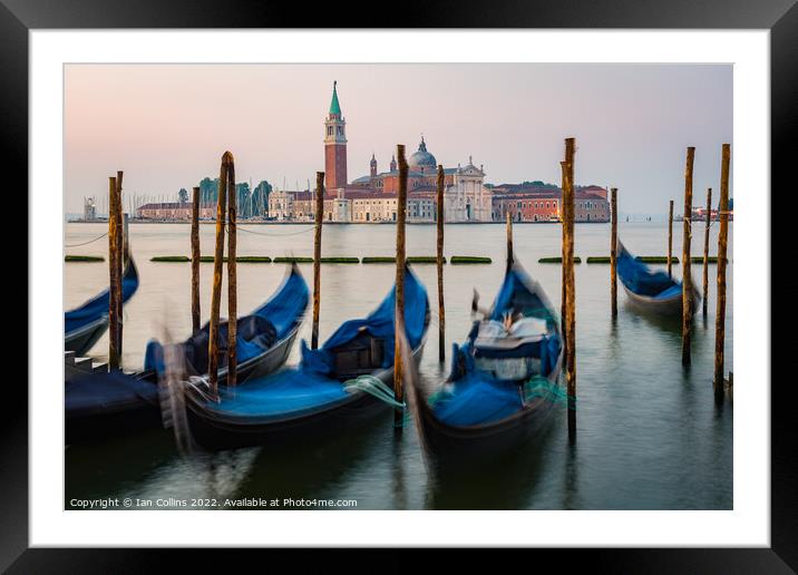 Early Morning Gondolas Framed Mounted Print by Ian Collins