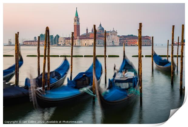 Early Morning Gondolas Print by Ian Collins