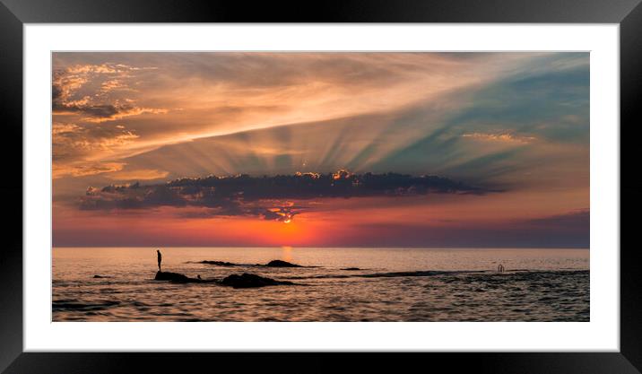 Bude Seapool, Summerleaze Beach,  Bude, Cornwall Framed Mounted Print by Maggie McCall