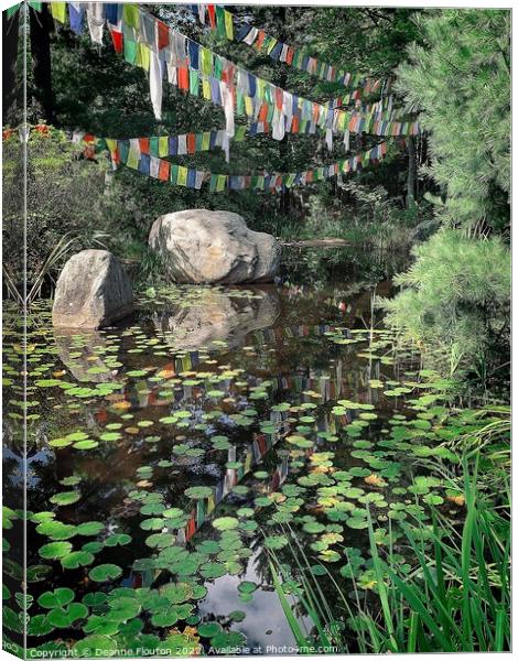Tranquil Zen Pond Oasis Canvas Print by Deanne Flouton