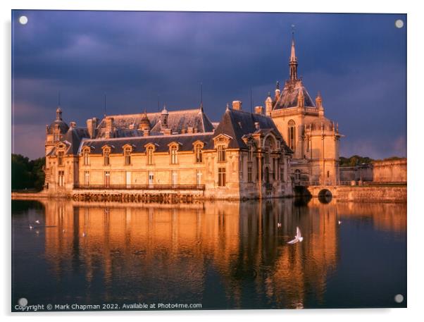Château de Chantilly at sunset, France Acrylic by Photimageon UK