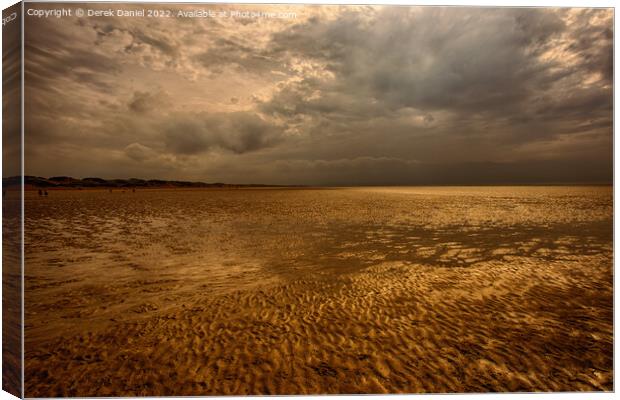 Golden Sands of Saunton A Serene Escape Canvas Print by Derek Daniel