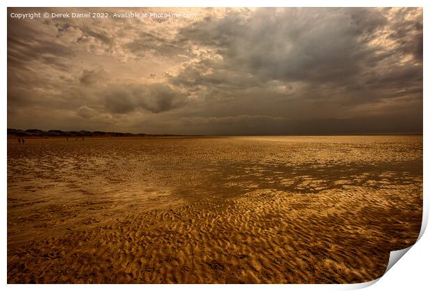 Golden Sands of Saunton A Serene Escape Print by Derek Daniel