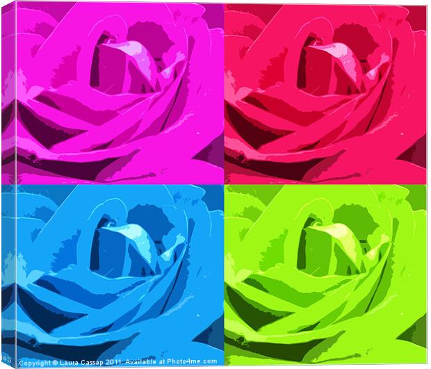 Colour of the Rose Canvas Print by Laura Cassap