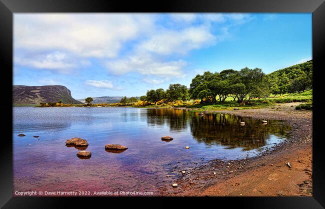 Shores of Loch Brora-Sutherland,Scotland Framed Print by Dave Harnetty
