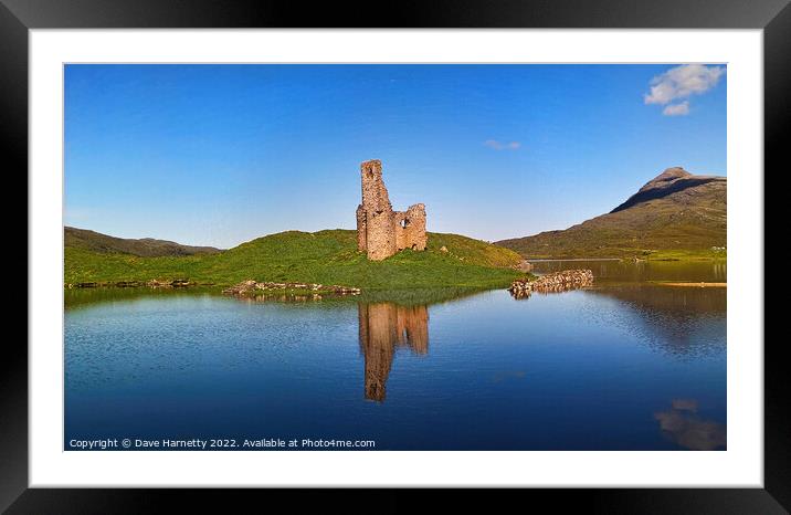 Ardvrerk Castle-Sutherland,Scotland. Framed Mounted Print by Dave Harnetty