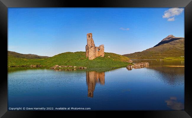 Ardvrerk Castle-Sutherland,Scotland. Framed Print by Dave Harnetty