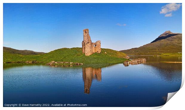 Ardvrerk Castle-Sutherland,Scotland. Print by Dave Harnetty