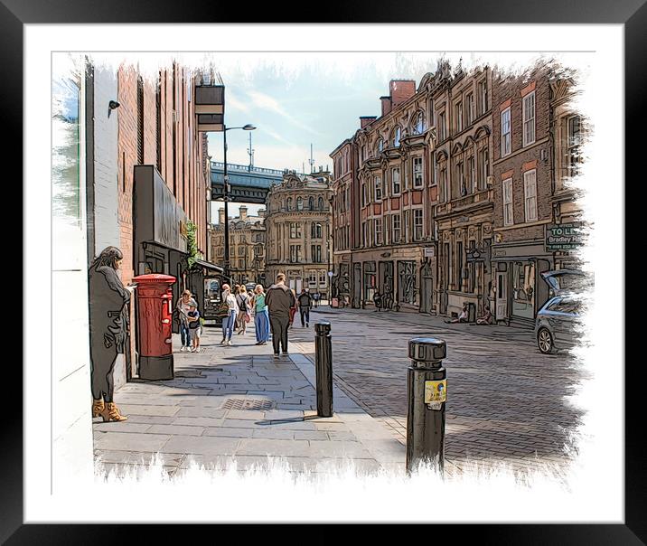 The Majesty of Newcastle's Urban Landscape Framed Mounted Print by Kevin Maughan