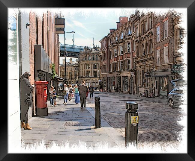 The Majesty of Newcastle's Urban Landscape Framed Print by Kevin Maughan
