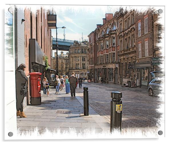 The Majesty of Newcastle's Urban Landscape Acrylic by Kevin Maughan