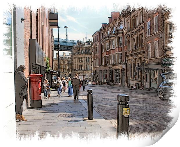 The Majesty of Newcastle's Urban Landscape Print by Kevin Maughan