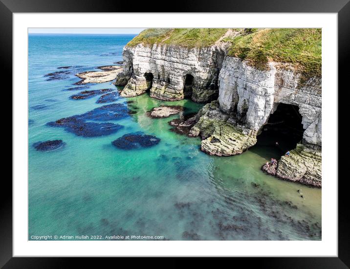 Rocks and sea  Framed Mounted Print by Adrian Hullah
