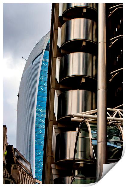 Lloyds Building London England United Kingdom Print by Andy Evans Photos