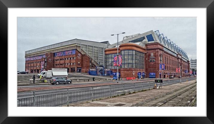 Ibrox, match day minus four hours (abstract) Framed Mounted Print by Allan Durward Photography