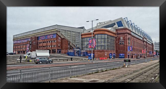 Ibrox, match day minus four hours (abstract) Framed Print by Allan Durward Photography