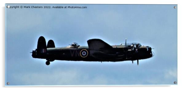 Avro Lancaster flying over Southport 1 Acrylic by Mark Chesters