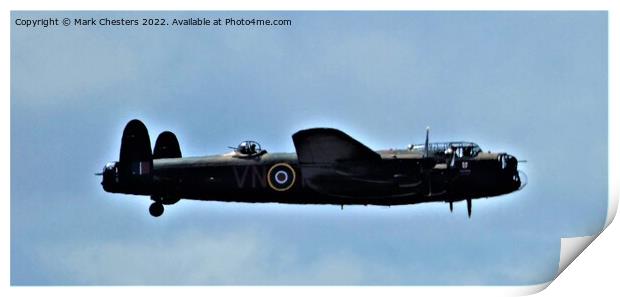 Avro Lancaster flying over Southport 1 Print by Mark Chesters