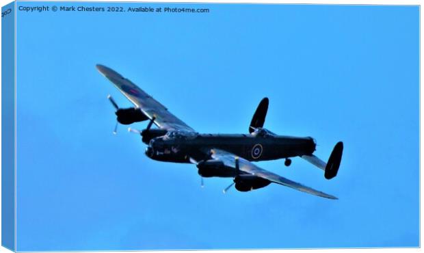 Majestic Avro Lancaster Soars over Southport Canvas Print by Mark Chesters