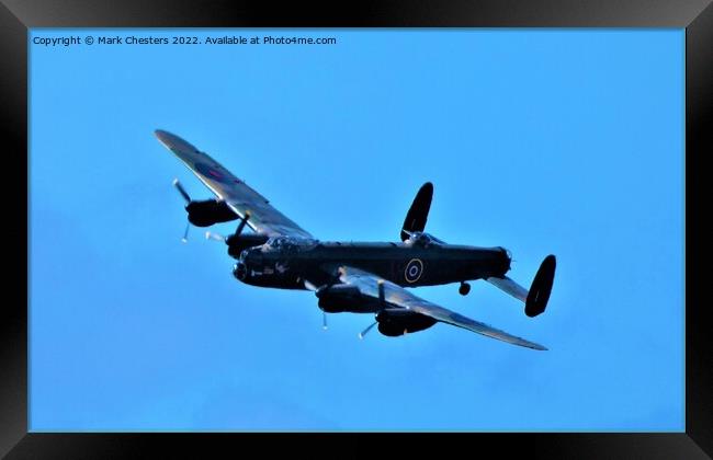 Majestic Avro Lancaster Soars over Southport Framed Print by Mark Chesters