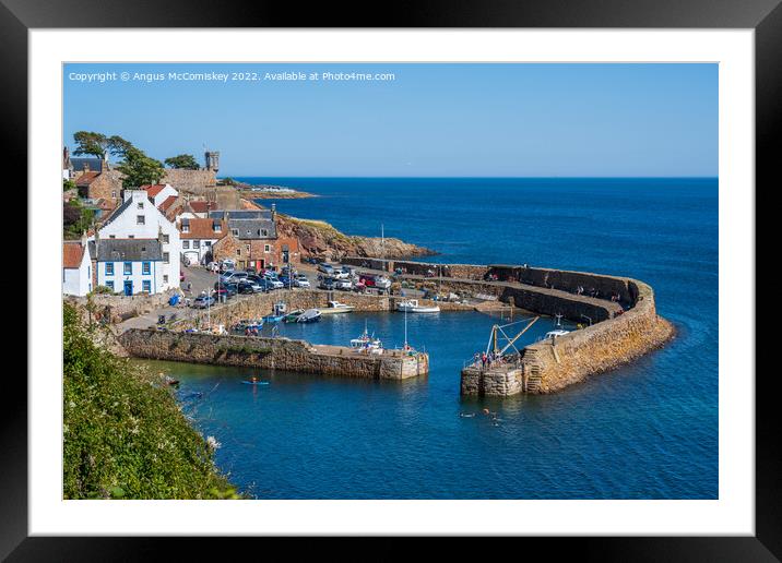 Crail harbour in East Neuk of Fife Framed Mounted Print by Angus McComiskey