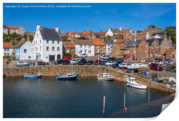 Crail harbour and town Print by Angus McComiskey